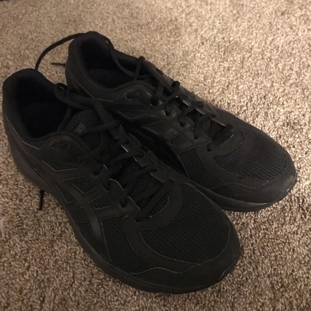 Black ASICS shoes